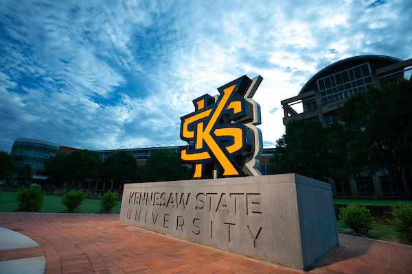 picture of KS logo entrance to campus