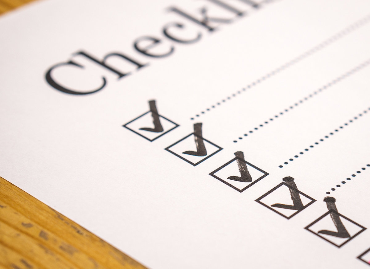 picture of a checklist with checkmarks